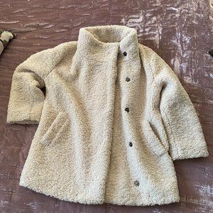 Banana Republic Teddy Faux Shearling Cocoon Coat Small Petite
